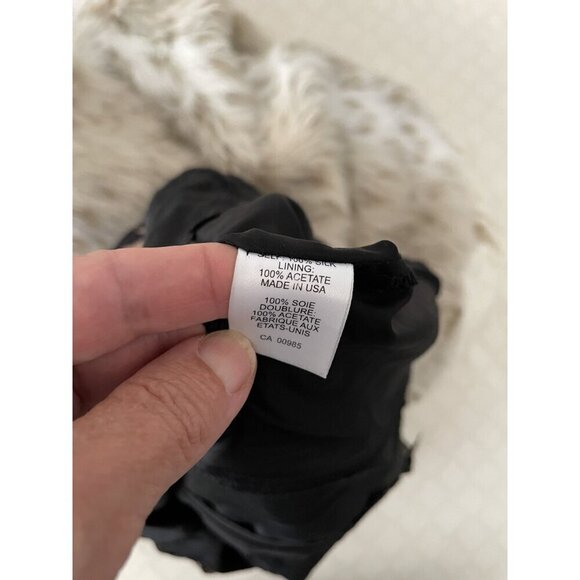 Anthropologie Whimsigoth Black & Brown detail Lace Print Dress w zipper back Lon - Picture 9 of 9